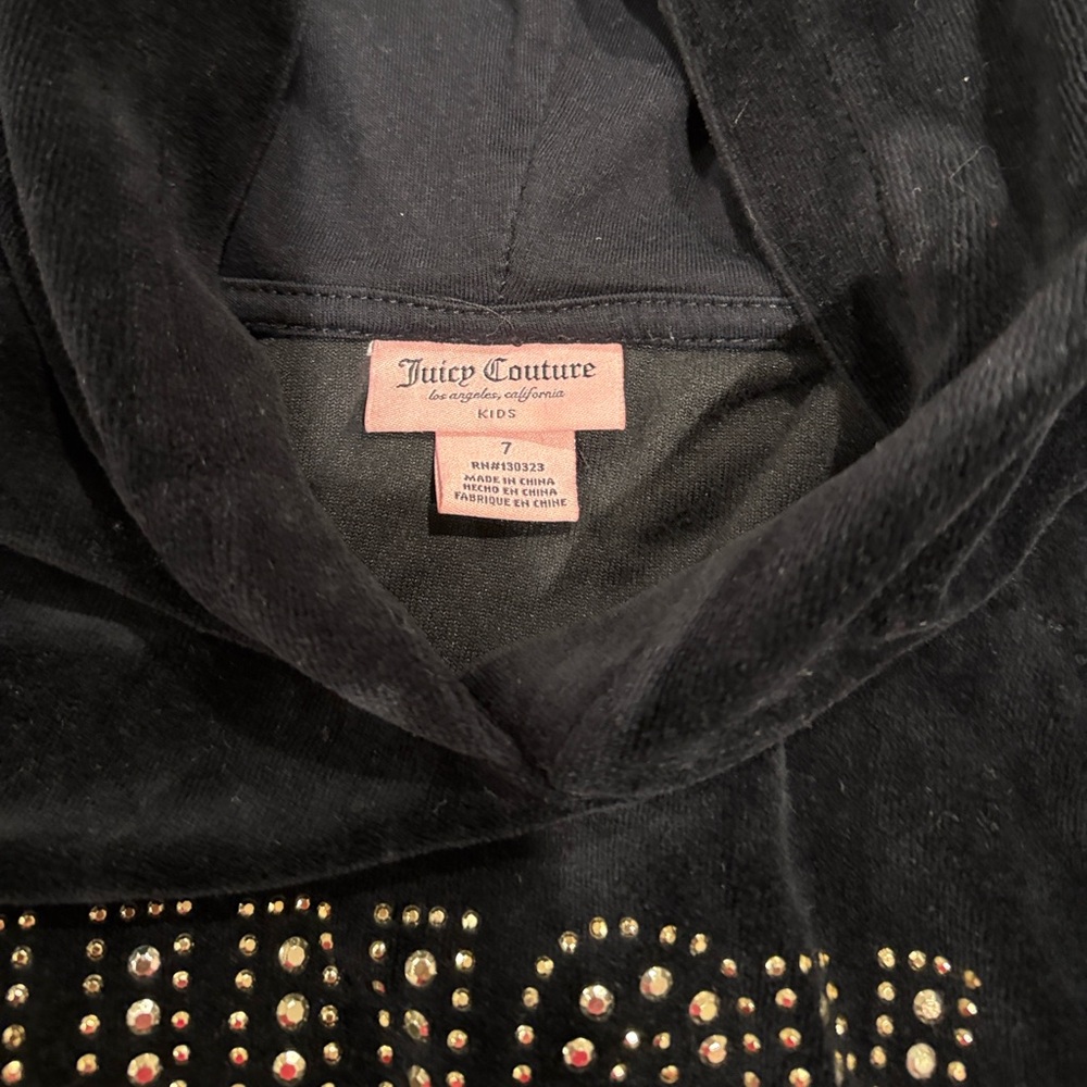 Juicy Couture Velvet Black Hoodie